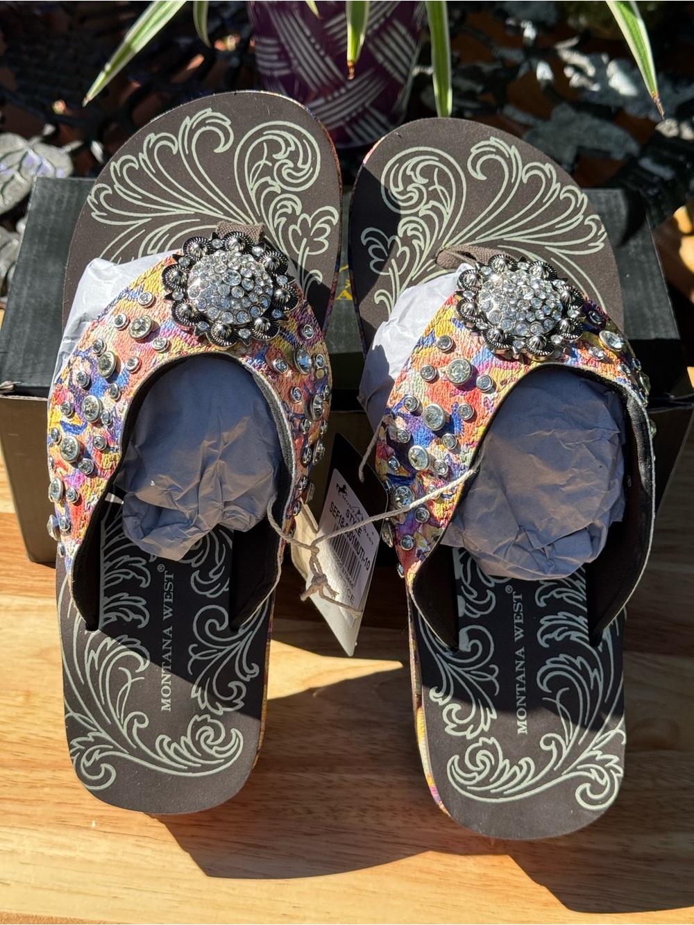 Montana West Multicolor Jeweled Women’s Sandal Flip Flops